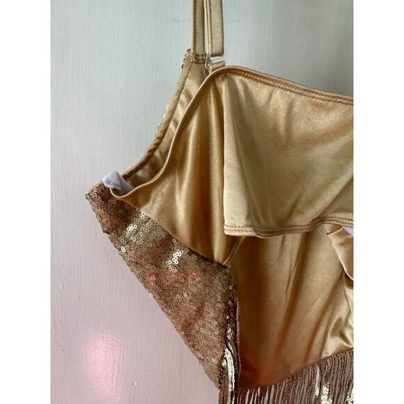 Women’s size medium gold sequin blouse - Picture 9 of 9